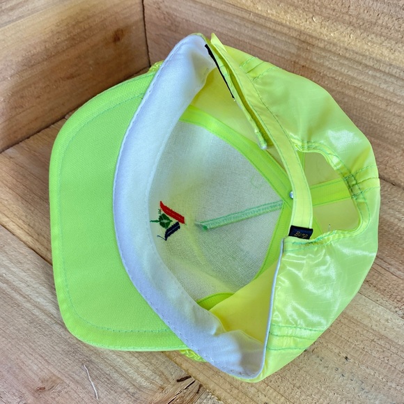 Vintage Aspen Skiing Company Bump Bonnets made by Universal Neon Yellow Velcro - Picture 6 of 8